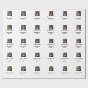 simple Add your photo text memorial keepsake Wrapping Paper