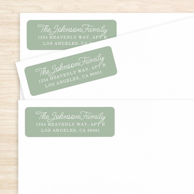 Simple Address Label Sage Green (Creator Uploaded)