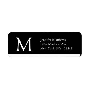 Simple Address Labels Monogram Modern