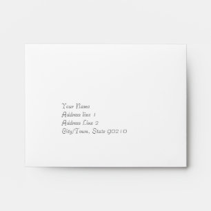 Simple Addressed Enclosure Return Wedding Envelope