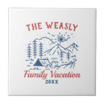 Simple Adventure Camping Family Road Trip  Throw P Tile<br><div class="desc">Simple Adventure Camping Family Road Trip Decorative tiles</div>