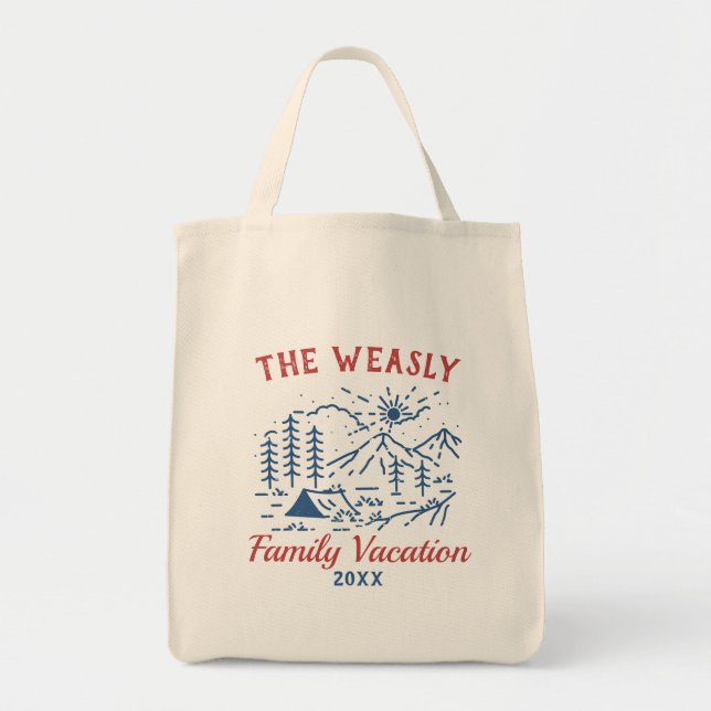 Simple Adventure Camping Family Road Trip  Tote Bag (Front)