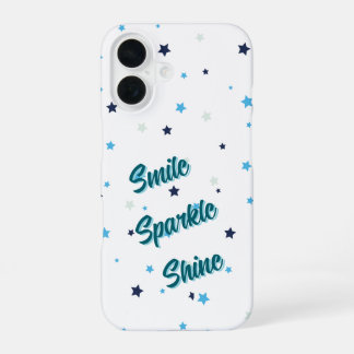Simple Aesthetic Stars – Smile Sparkle Shine iPhone 16 Case