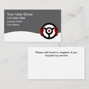 Simple Affordable Ride Hailing Business Cards