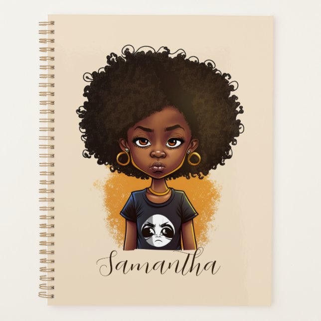 Simple Afro Woman Planner (Front)