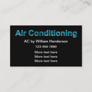 Simple Air Conditioning Repairman Business Card