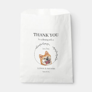 Simple Akita Dog Wedding Thank You Favour Bag