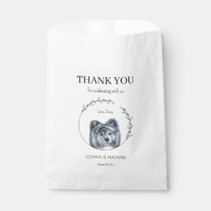 Simple Akita Dog Wedding Thank You Favour Bag