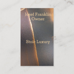 Simple Alcohol Ink Blue and Gold Watercolor Business Card