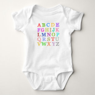 Simple Alphabet Baby Bodysuit