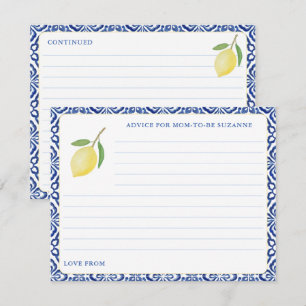 Simple Amalfi Lemon Blue Tiles Advice For Mum Card