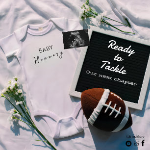 Simple American football pregnancy announcement