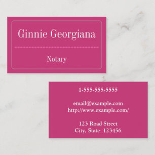 Simple and Basic Notary Business Card