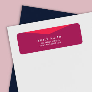 Simple and Bold Colour Block Purple & Pink Address