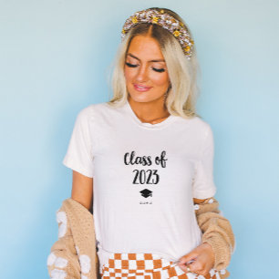 Simple and Chic Class of 2023 with Cap and Tassel T-Shirt