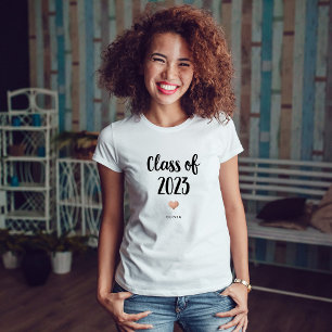 Simple and Chic Class of 2023 with Heart T-Shirt