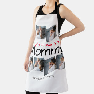 Simple and chic   Mother Days Gift  Photo Collage Apron