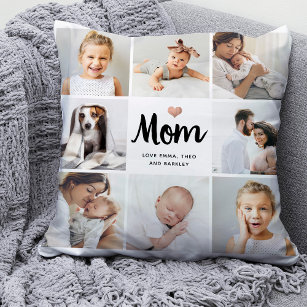 Simple and Chic   Photo Collage for Mum with Heart Cushion