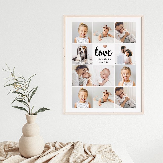 Simple and Chic Photo Collage | Love with Heart Poster (Creator Uploaded)
