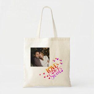 Simple and Chic Photo Love is sweet Tote Bag