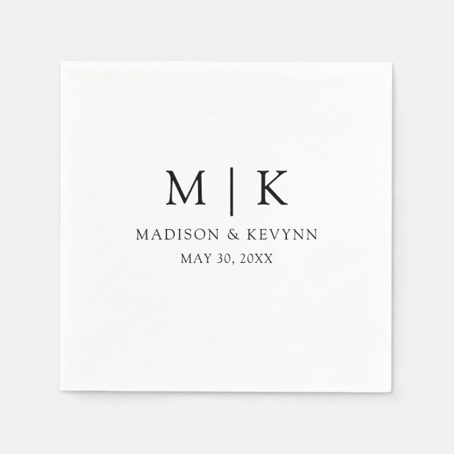 Simple and Chic | Wedding Napkins (Front)