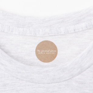 Simple and Clean Kraft Circular Clothing Label