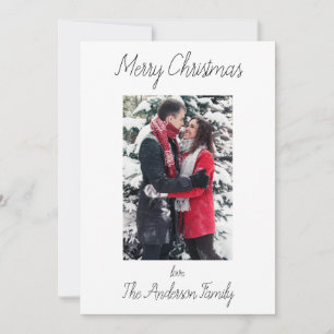 Simple and Clean Script Holiday Card