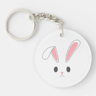 Simple and Cute Easter Bunny Rabbit   Keychain
