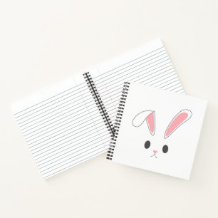 Simple and Cute Easter Bunny Rabbit   Notebook