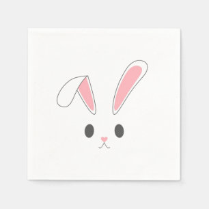 Simple and Cute Easter Bunny Rabbit   Paper Napkin