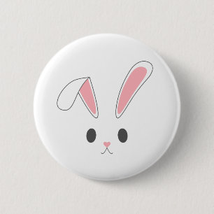 Simple and Cute Easter Bunny Rabbit Pin Button