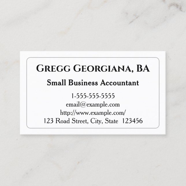 Simple and Elegant Accountant Business Card (Front)