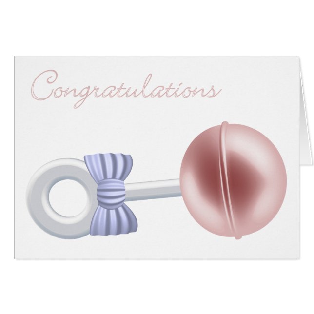 Simple and Elegant Baby Card (Front Horizontal)