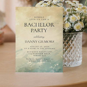 Simple and Elegant Bachelor Party  Invitation
