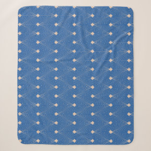 Simple and Elegant Christmas Tree Blue and White Sherpa Blanket