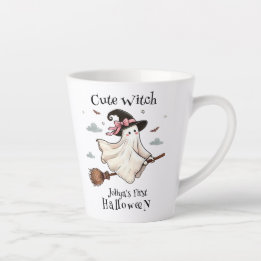 Simple and Elegant Cute witch first Halloween Latte Mug