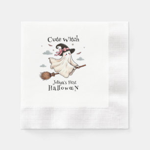 Simple and Elegant Cute witch first Halloween Napkin