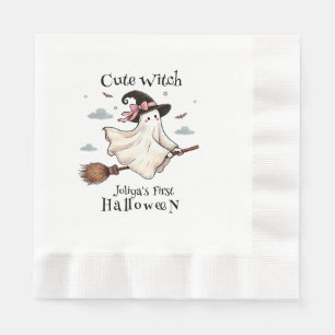 Simple and Elegant Cute witch first Halloween Napkin