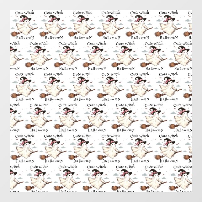 Simple and Elegant Cute witch first Halloween Window Cling (Sheet)