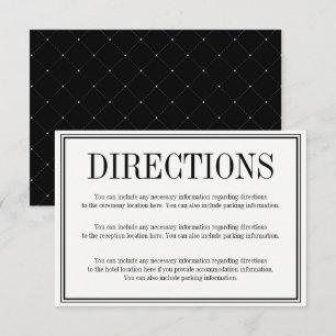 Simple and Elegant Directions Enclosure Card