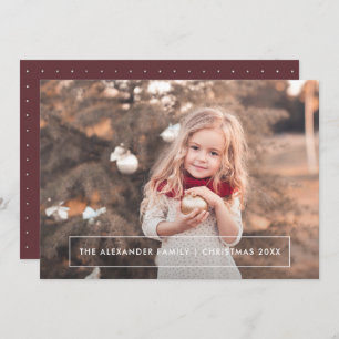 Simple and Elegant Dots Christmas Photo Holiday Card