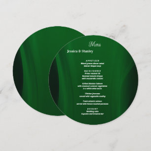 Simple and elegant Emerald green wedding Menu