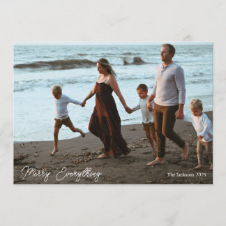 Simple and Elegant Family Photo Holiday Card