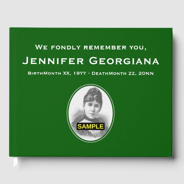 Simple and Elegant Funeral Guest Book (Front)