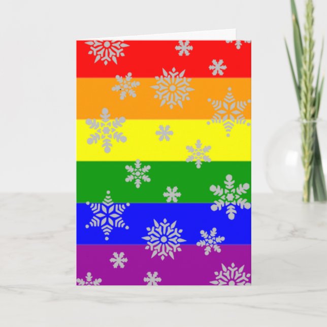 Simple and Elegant Gay Christmas Card (Front)