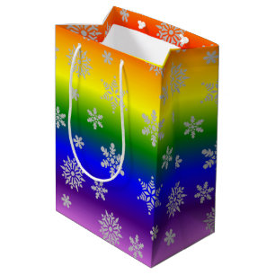 Simple and Elegant Gay Christmas Medium Gift Bag
