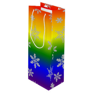 Simple and Elegant Gay Christmas Wine Gift Bag