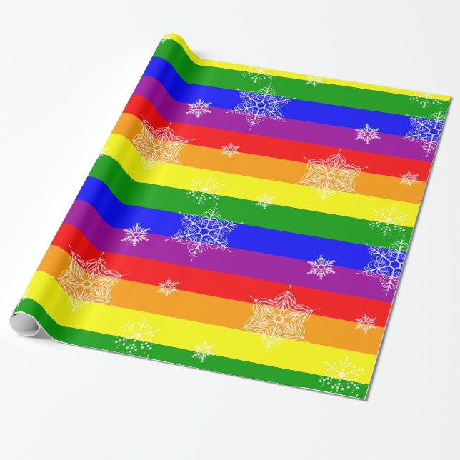 Simple and Elegant Gay Christmas Wrapping Paper (Unrolled)