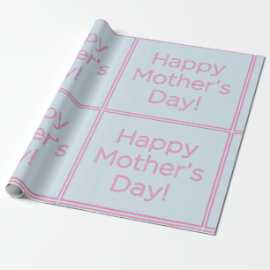 Simple and Elegant Happy Mother's Day in a Box Wrapping Paper