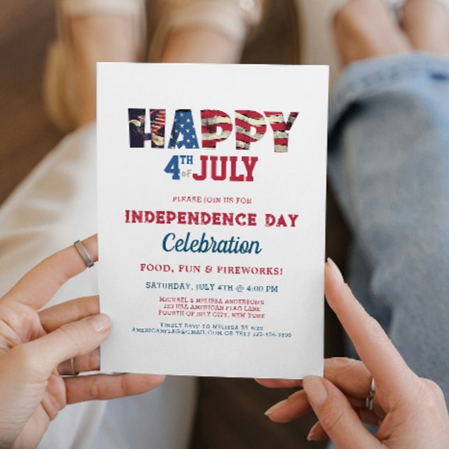 Simple And Elegant Independence Day Celebration Invitation (Creator Uploaded)